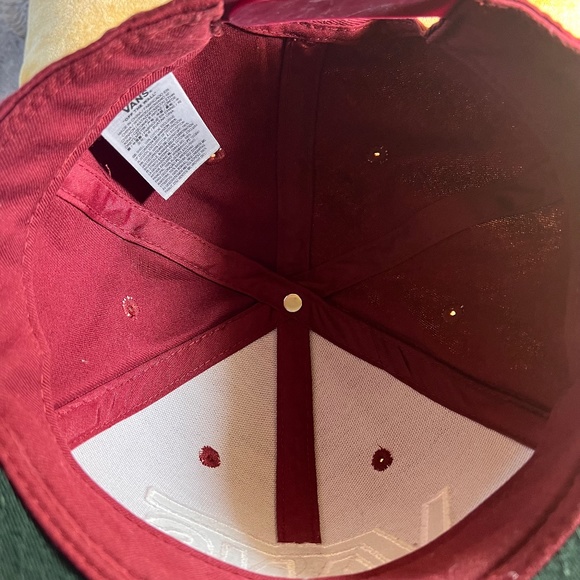 Vans Hat Drop V Low Snapback Hat Mens Skate Red - Picture 5 of 9